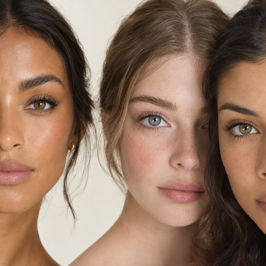 Three women with honey-brown, gray, and olive-green eyes | Savvenart