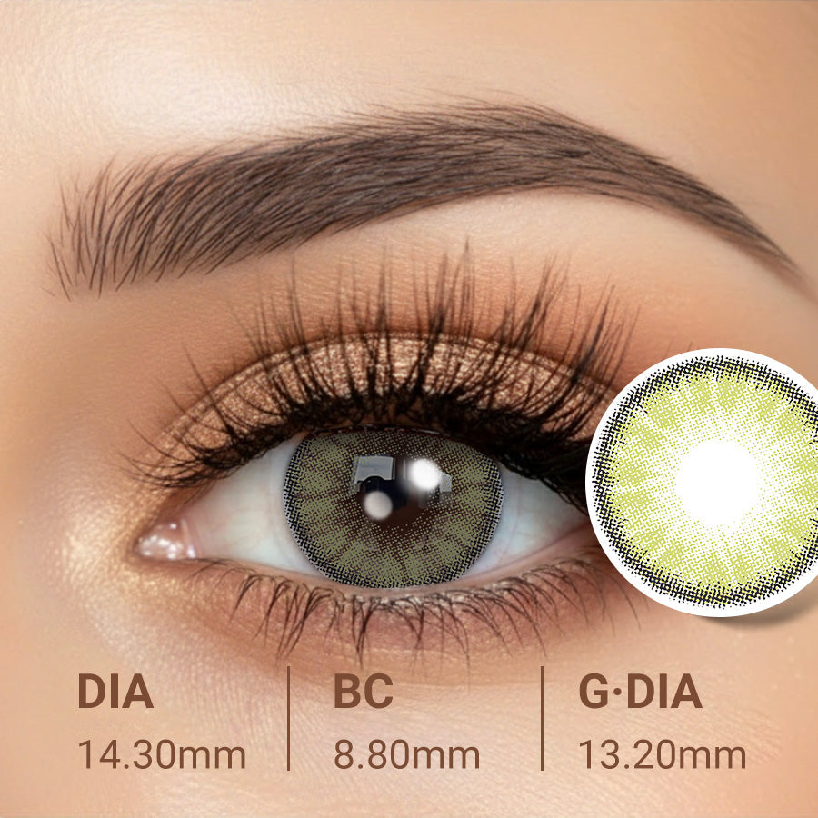 Sage green colored contact lenses — Savvenart green color contacts for beginners