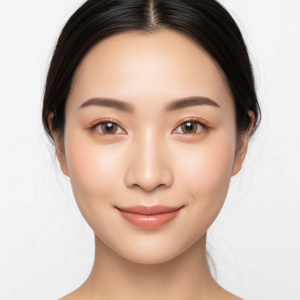 Woman with dark eyes wearing comfortable hazel brown colored contact lenses – Savvenart comfort guide