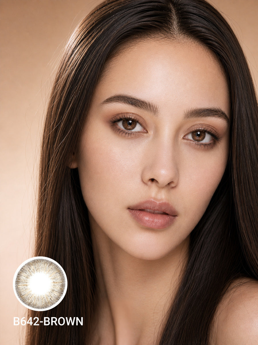 Natural Honey Brown Contact Lenses