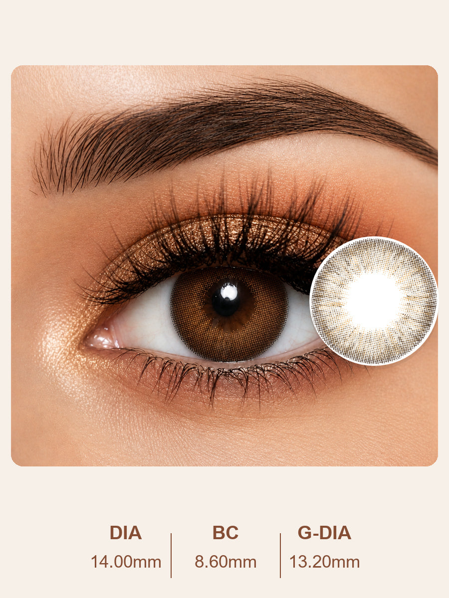 Natural Honey Brown Contact Lenses