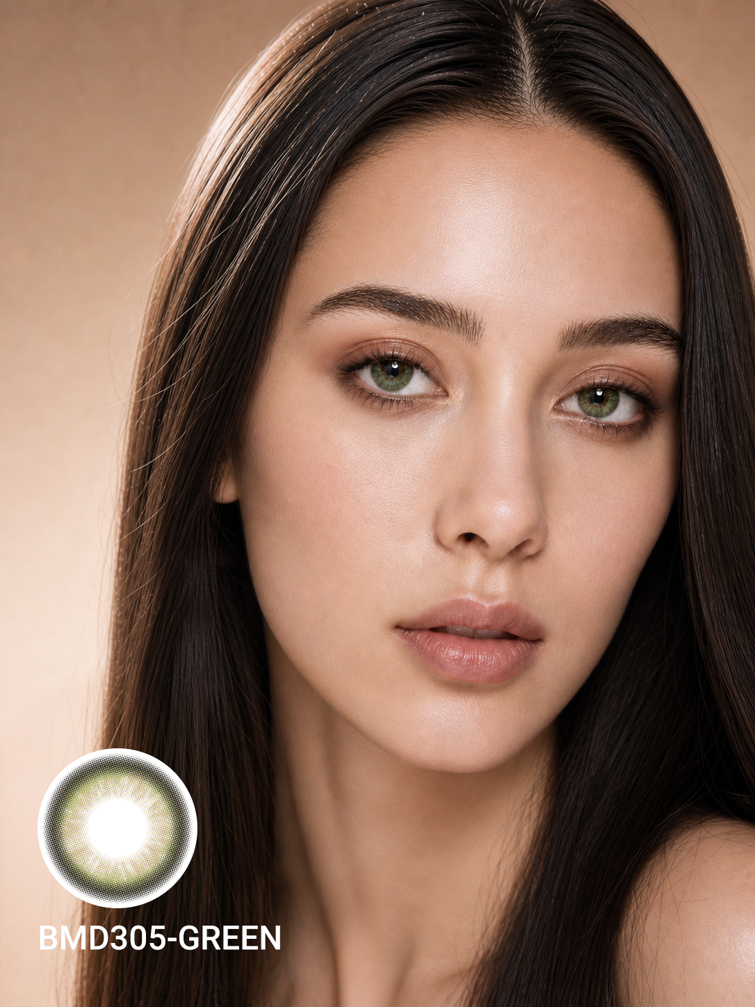Honey Olive Green Colored Contact Lenses