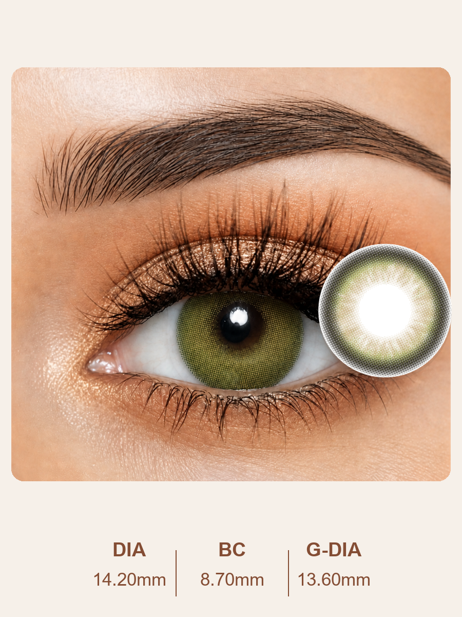 Honey Olive Green Colored Contact Lenses