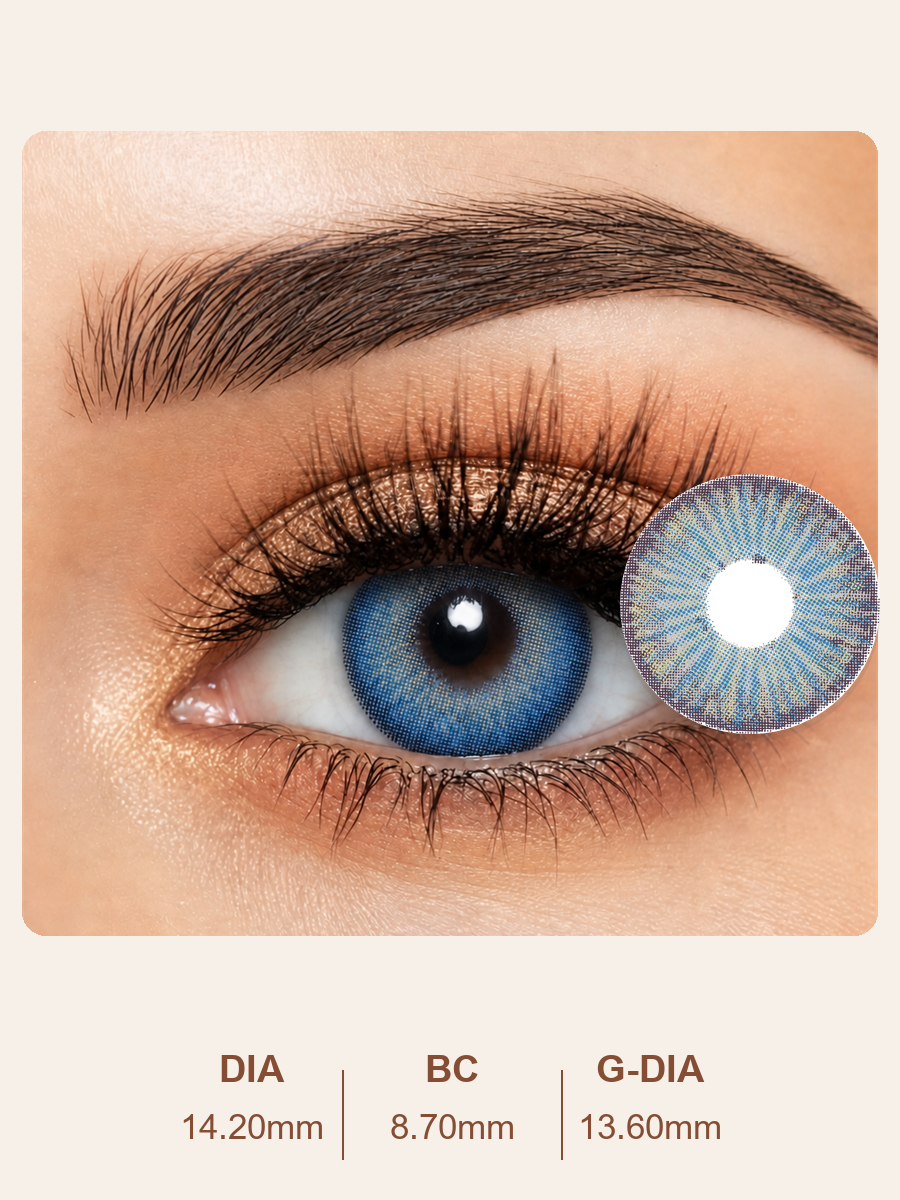 Bright Sky Blue Colored Contact Lenses