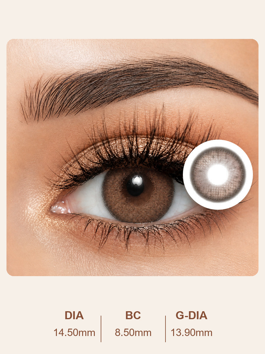 Blueberry Mist Brown Daily Contact Lenses-1 Pair (2 Lenses)