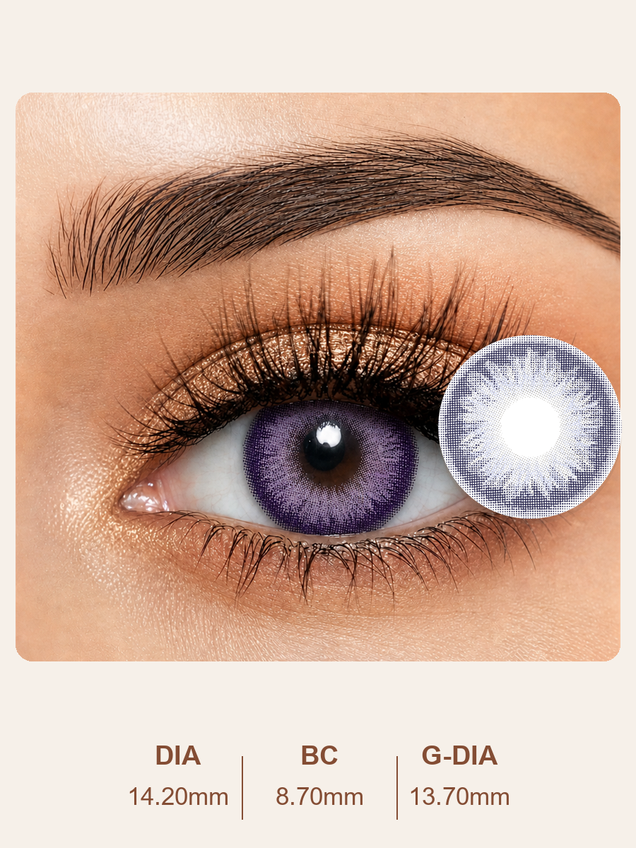 Smoky Violet Purple Colored Contact Lenses