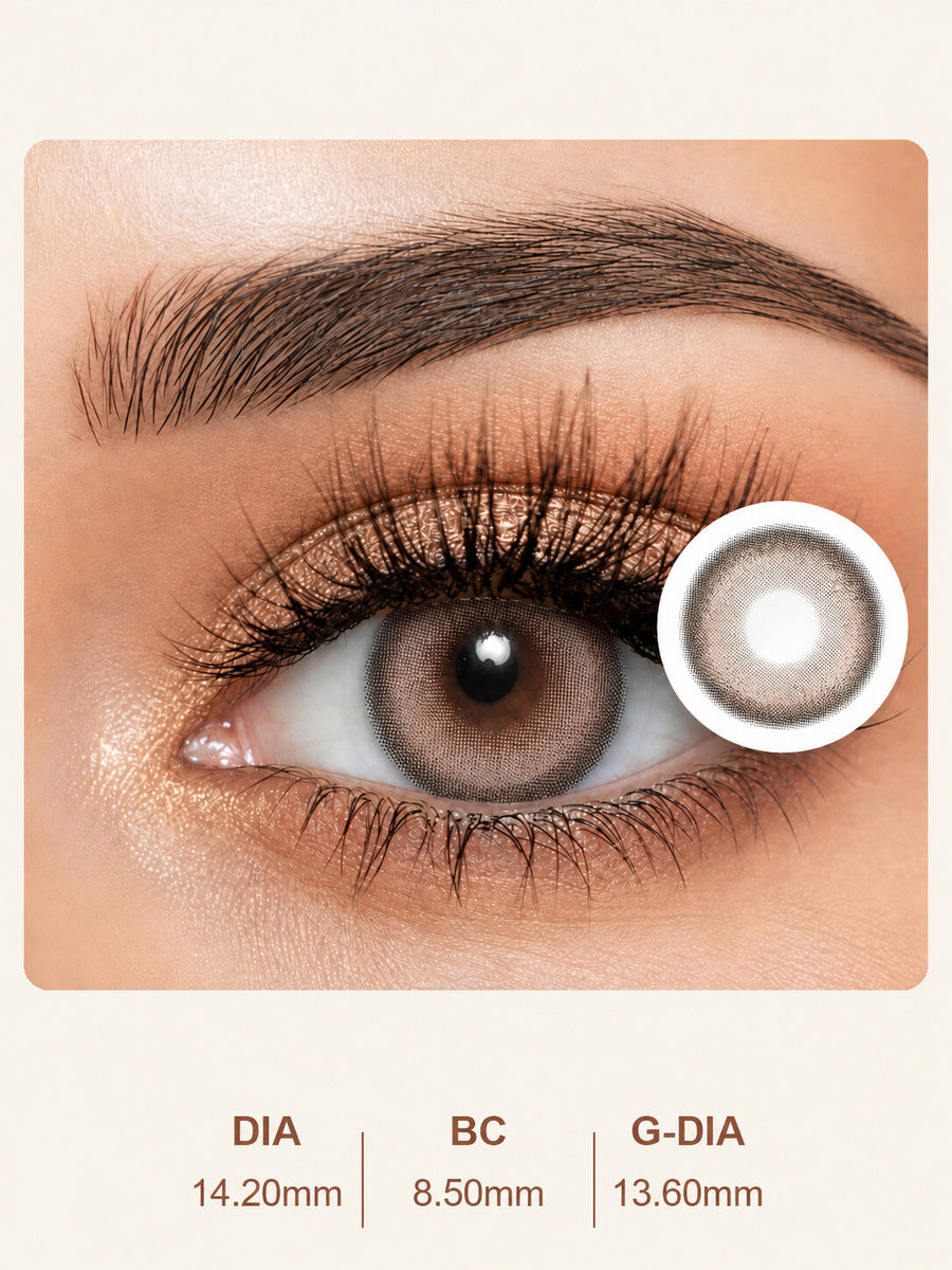 Cocoa Taupe Brown Daily Contact Lenses - 1 Pair (2 Lenses)