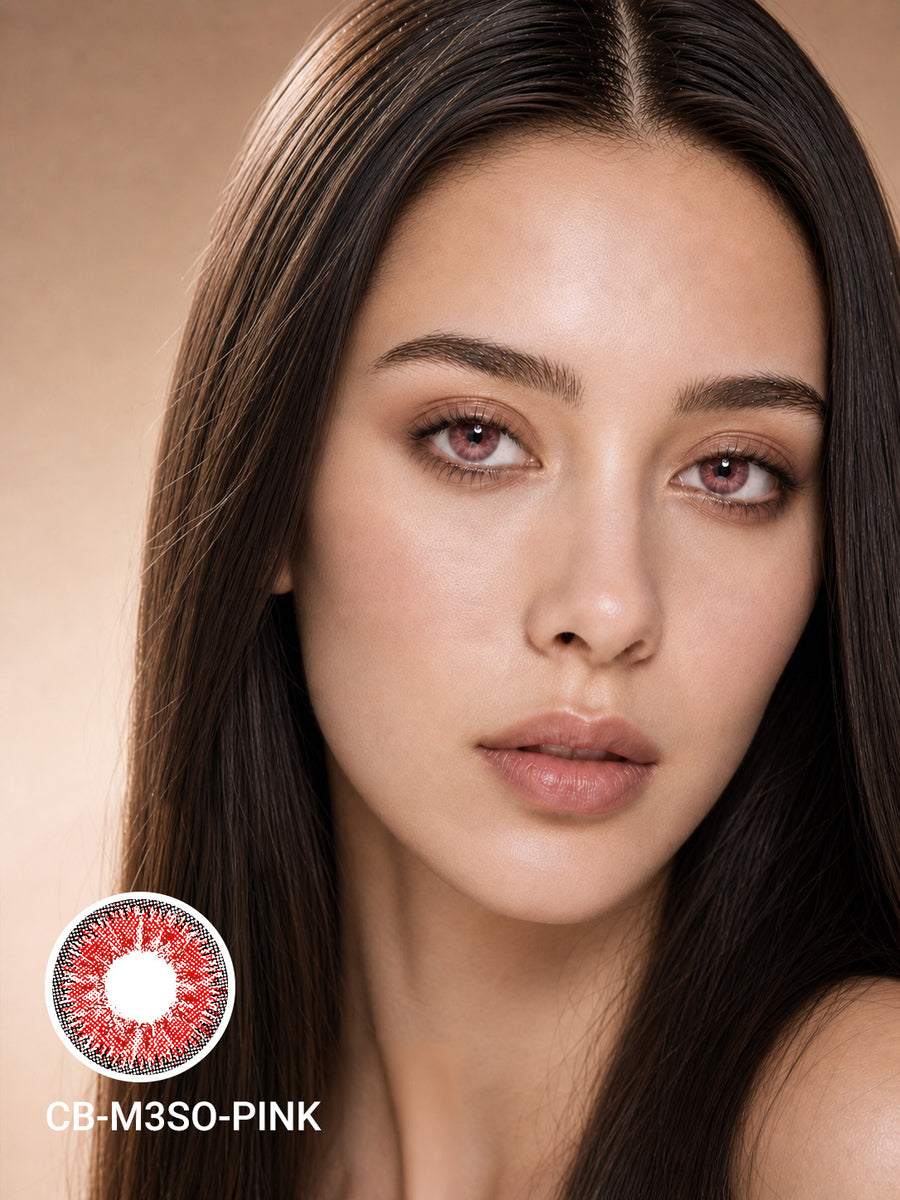 Soft Rose Pink Colored Contact Lenses
