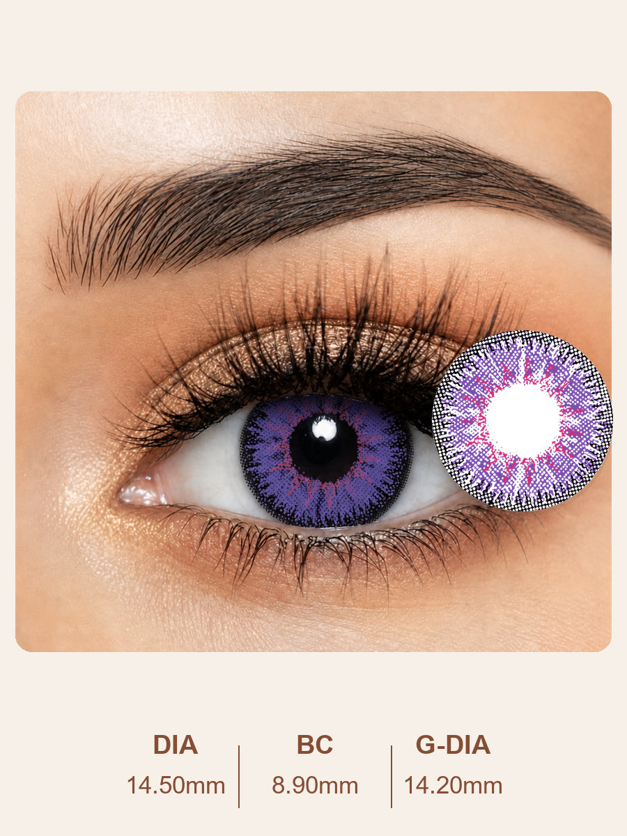 Vivid Purple Colored Contact Lenses