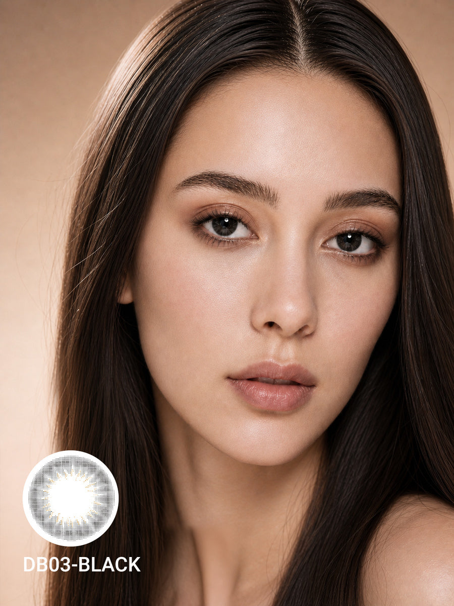 Deep Black Colored Contact Lenses