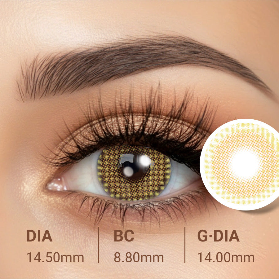 Dewy Bronze Brown Contact Lenses