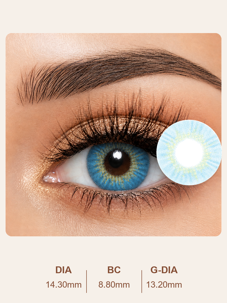 Sapphire Blue Colored Contact Lenses