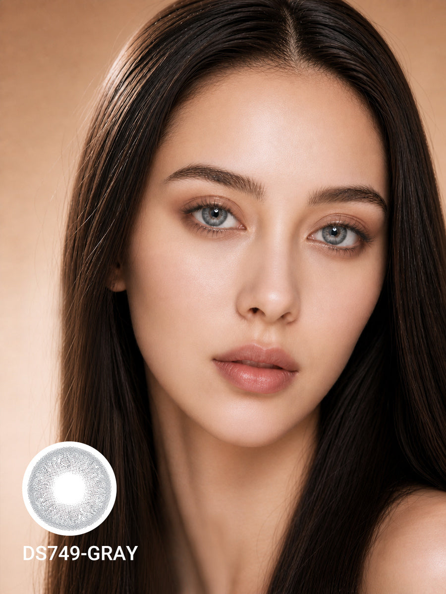 Subtle Gray Contact Lenses – Low-Key Glam