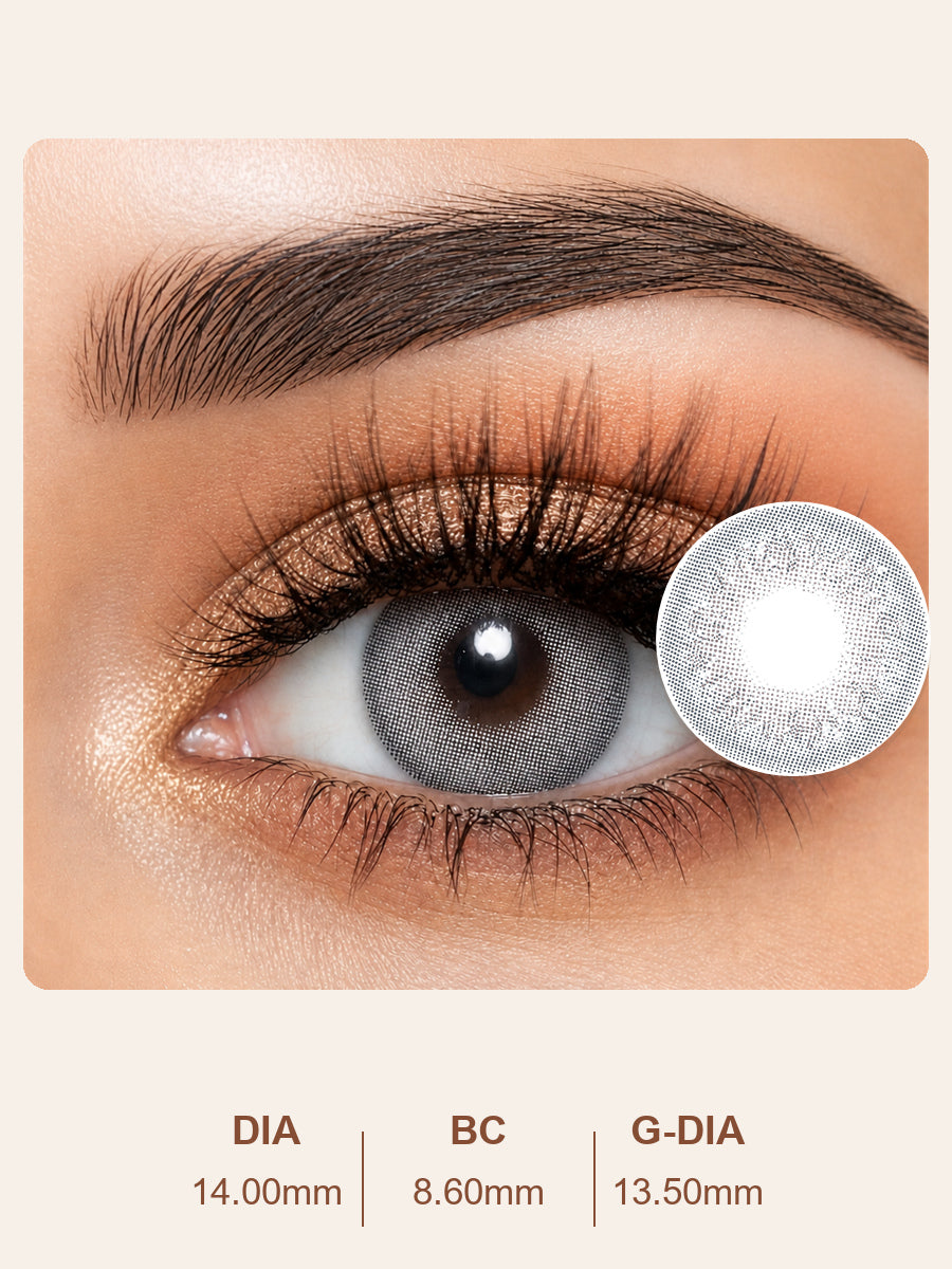 Subtle Gray Contact Lenses – Low-Key Glam