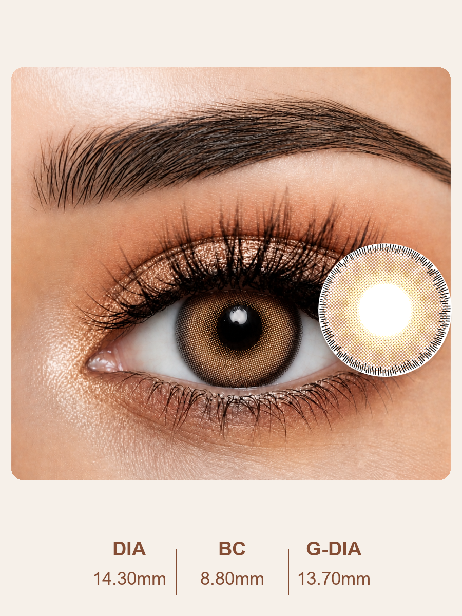 Light Choco Brown Colored Contact Lenses