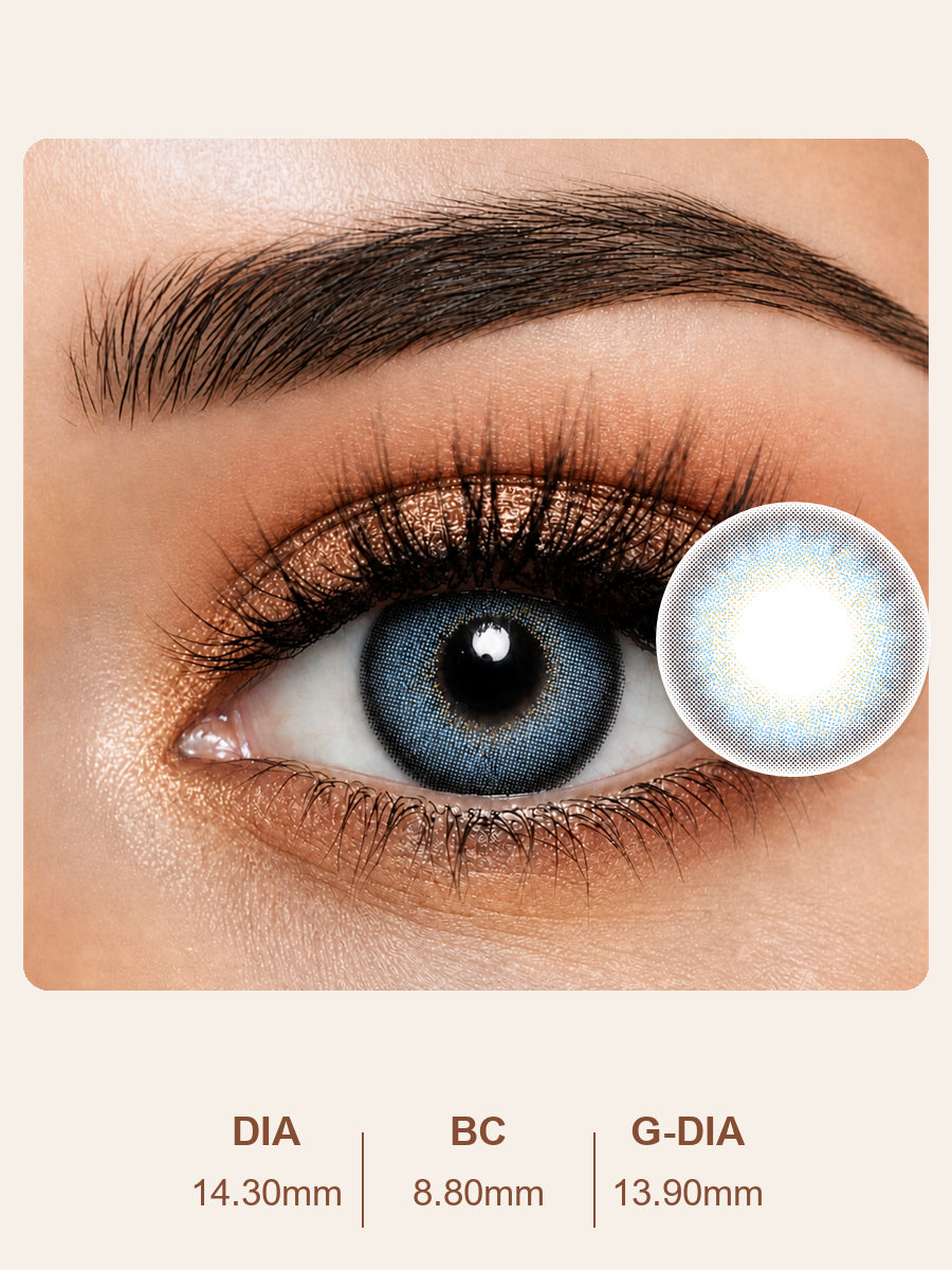 Smoky Blue Colored Contact Lenses