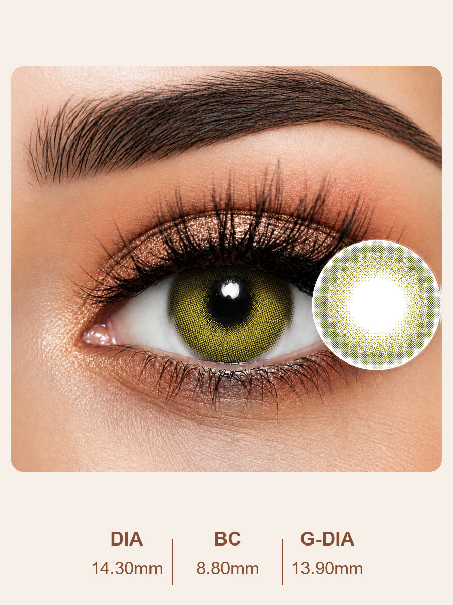 Deep Olive Green Colored Contact Lenses