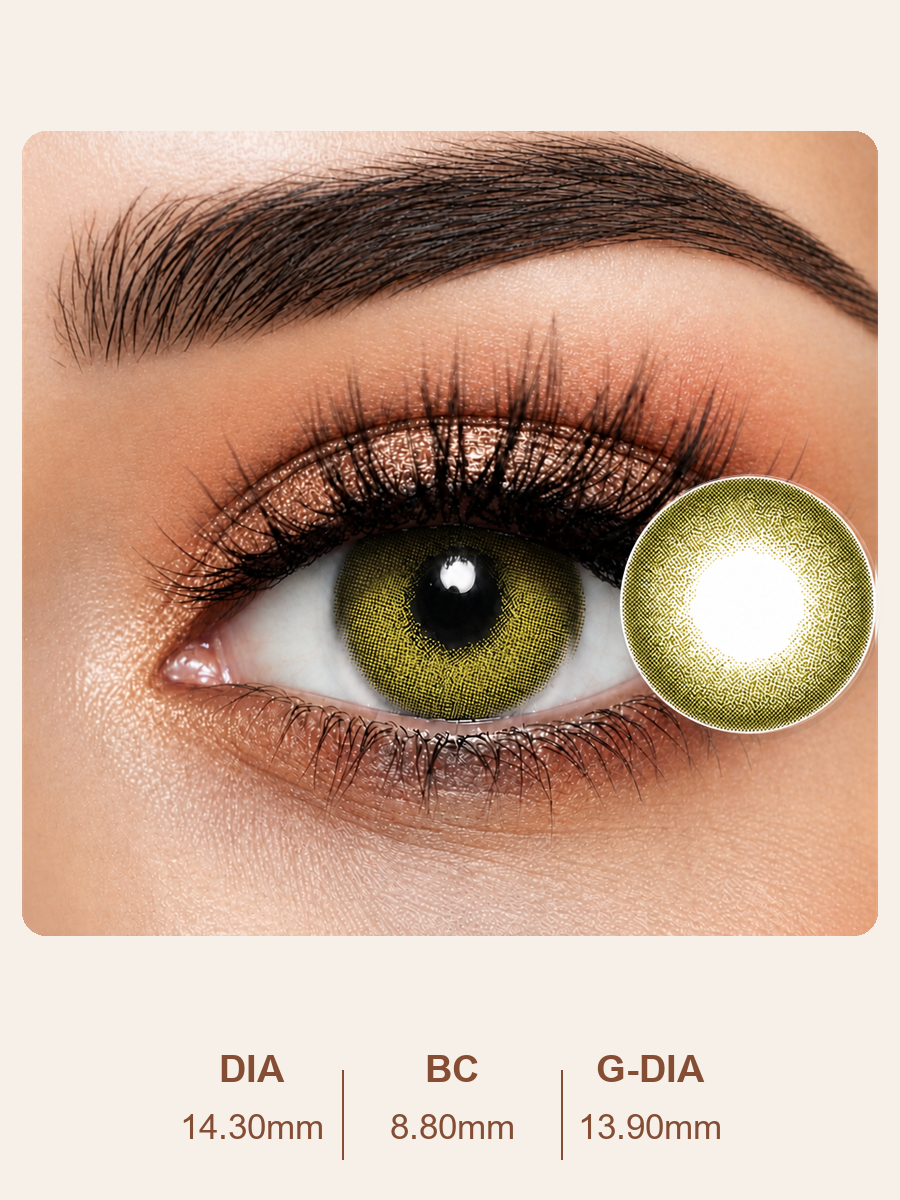 Deep Olive Green Colored Contact Lenses