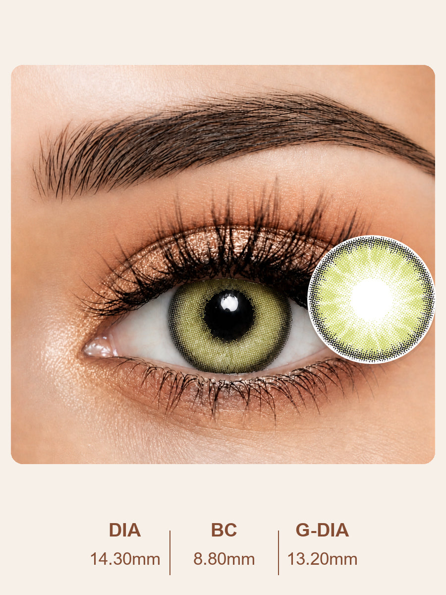 Light Olive Green Colored Contact Lenses