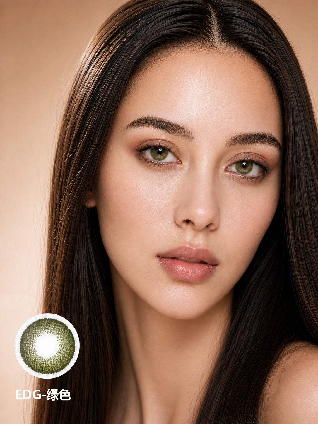 Light Olive Green Colored Contact Lenses