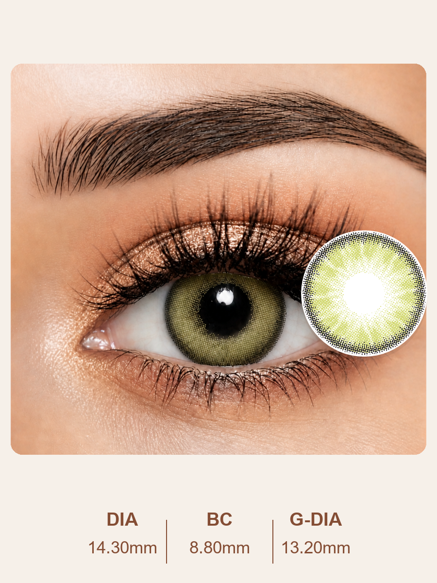 Light Olive Green Colored Contact Lenses
