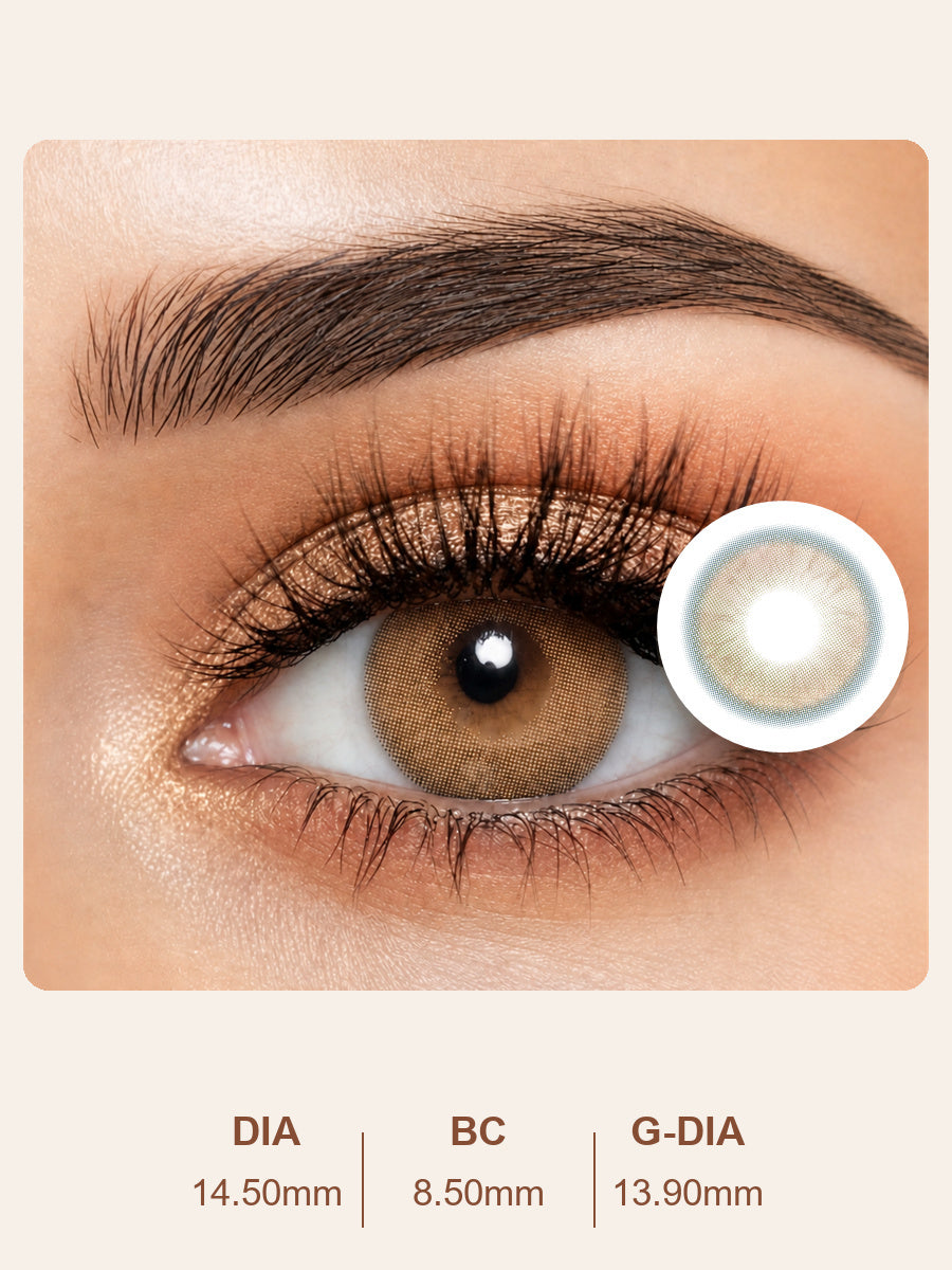 Golden Glow Brown Daily Contact Lenses - Savvenart