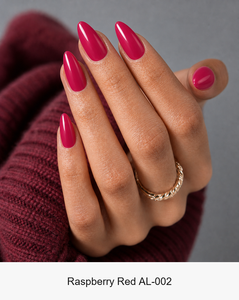 (Pre-Order) Raspberry Red Almond Press-On Nails