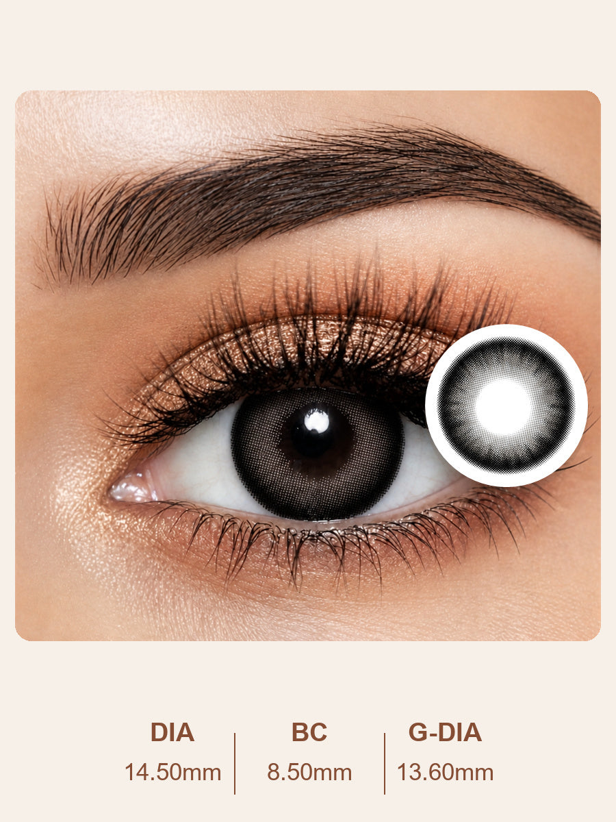 Crystal Black Daily Contact Lenses-1 Pair (2 Lenses)
