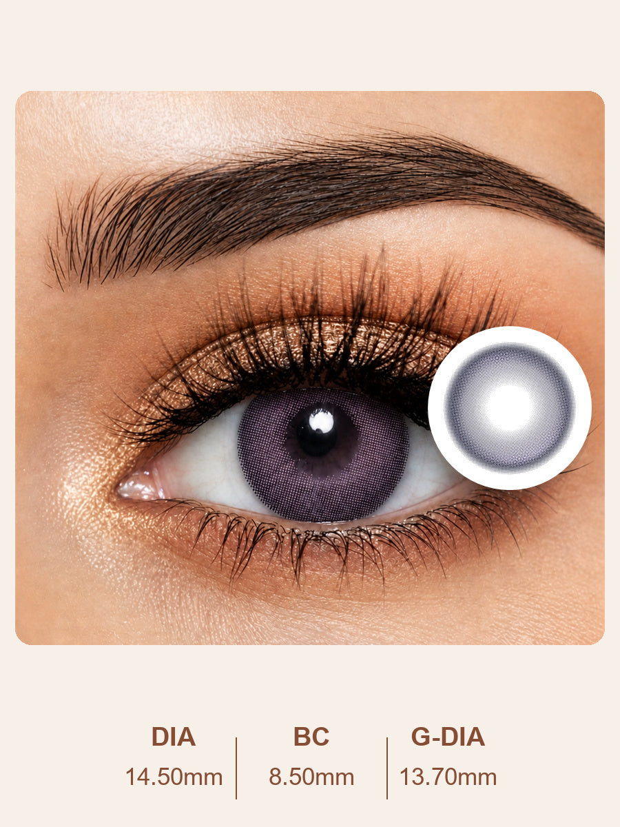 Smoky Lavender Purple Daily Contact Lenses-1 Pair (2 Lenses)