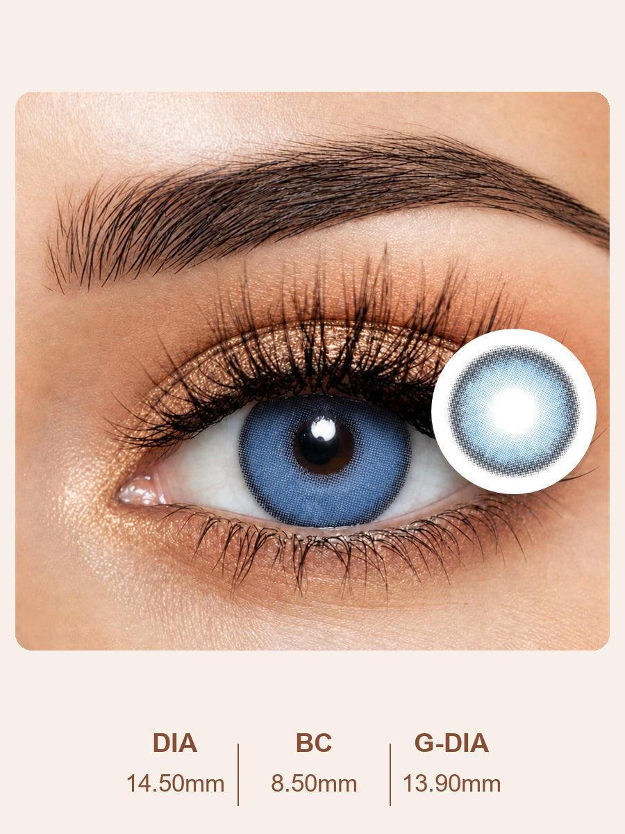 Ice Crystal Blue Daily Contact Lenses-1 Pair (2 Lenses)