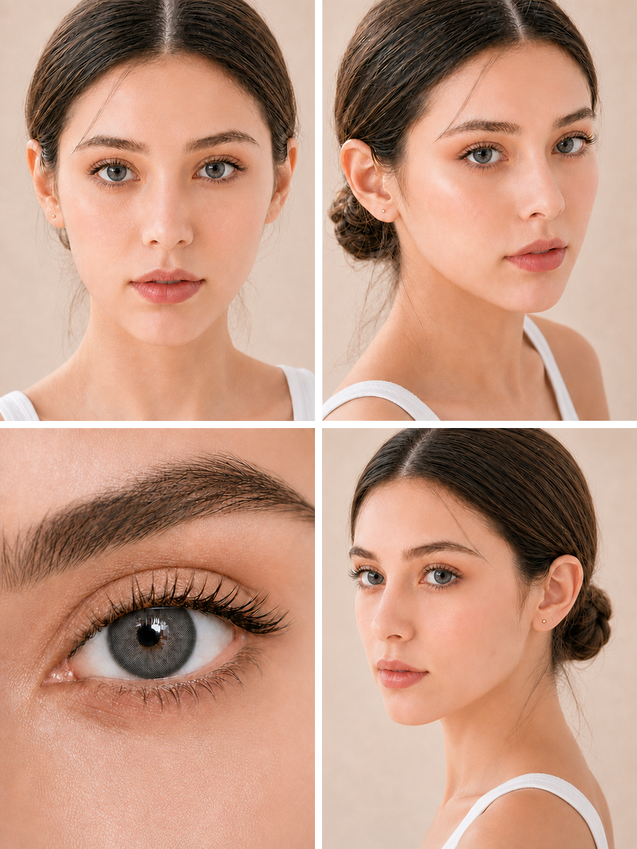 Soft Gray Contacts Lenses – Gentle Look