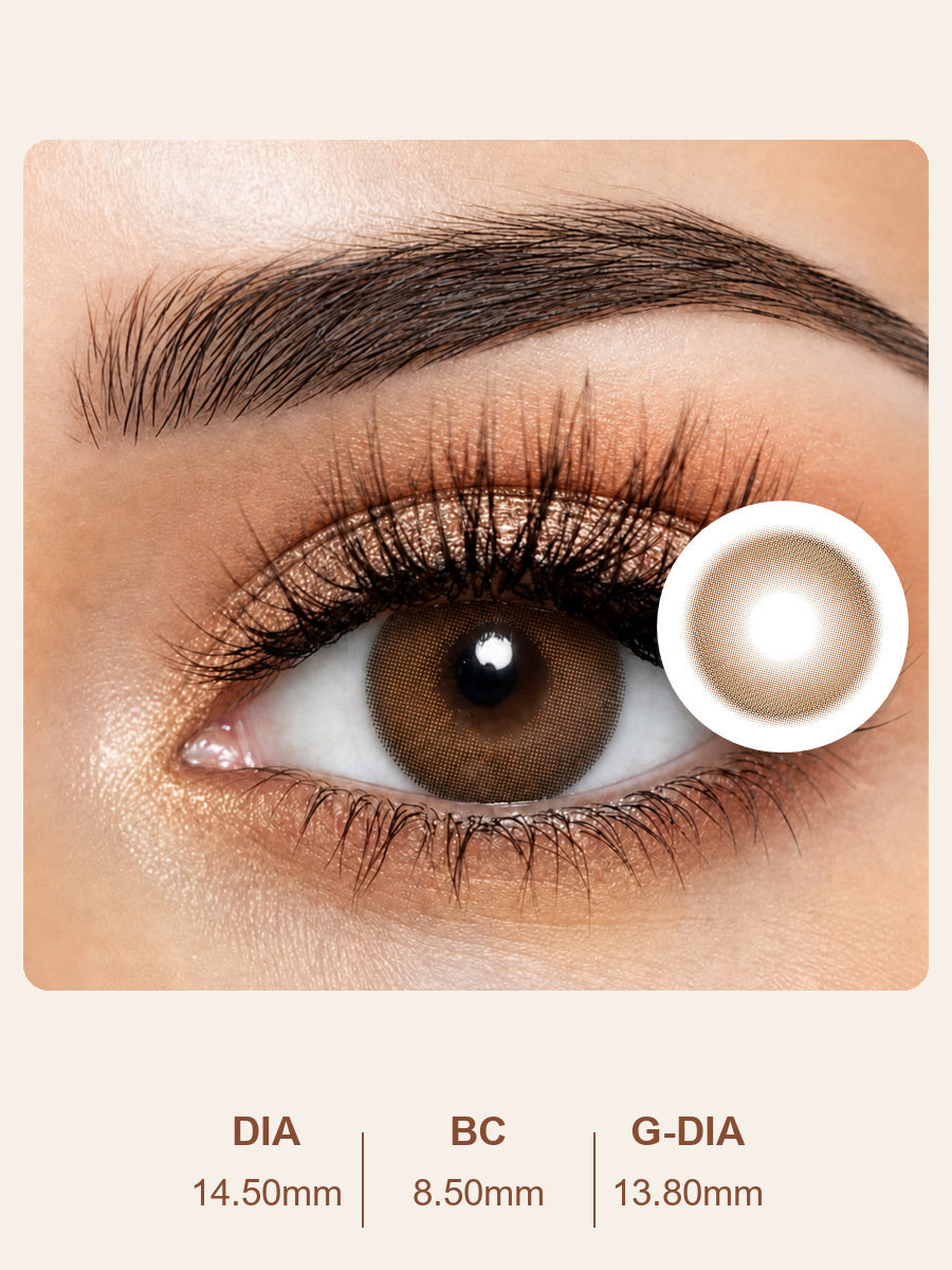 Honey Oolong Brown Daily Contact Lenses-1 Pair (2 Lenses)