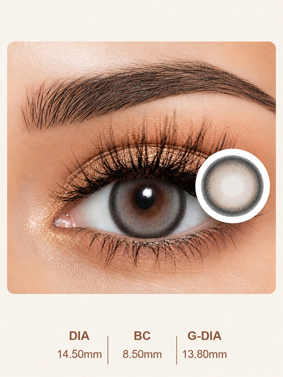 Smoky Gray Brown Daily Contact Lenses - 1 Pair (2 Lenses)